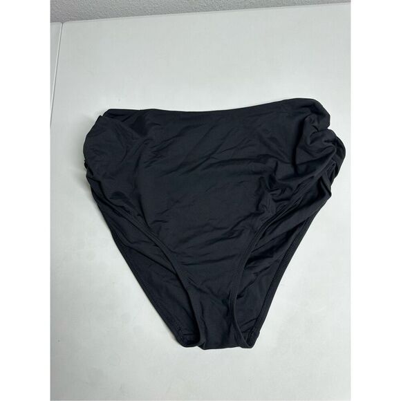 Anne Cole Women's Black High Waist Shirred Swim Bottom Size 18W - Picture 2 of 10